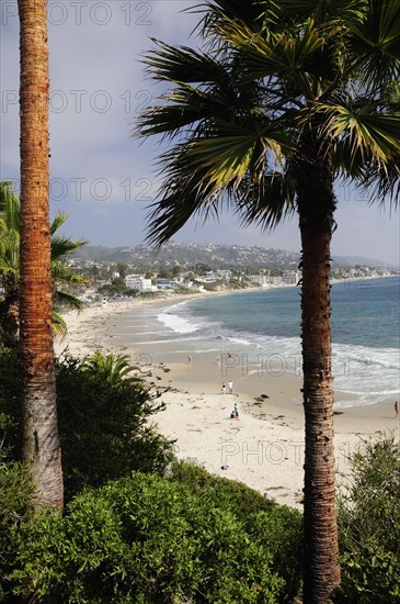 USA, California, Los Angeles, "Main beach from Heisler Park, Laguna Beach"