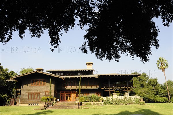 USA, California, Los Angeles, "The Gamble House exterior, Pasadena. Designed by Greene and Green in 1908"