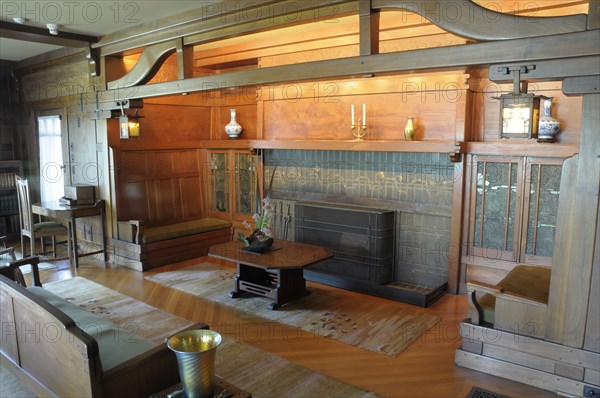 USA, California, Los Angeles, "Living Room, The Gamble House, Pasadena"