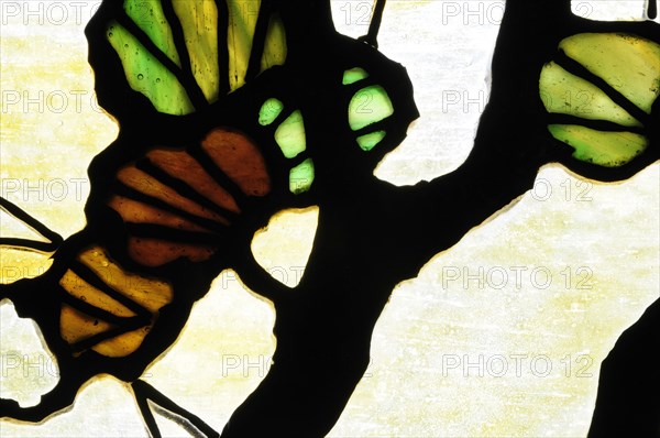 USA, California, Los Angeles, "Front door detail, stylised tree design by Charles Greene, made by Emil Lange, The Gamble House, Pasadena"