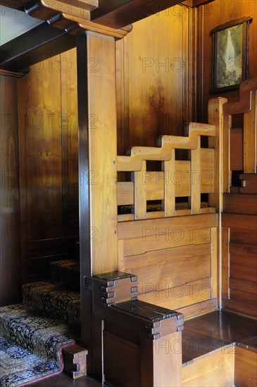 USA, California, Los Angeles, "Staircase, The Gamble House, Pasadena"