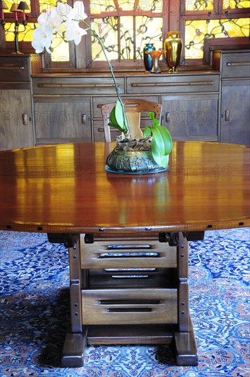 USA, California, Los Angeles, "Dining Room furniture design by Greene & Greene, The Gamble House, Pasadena"