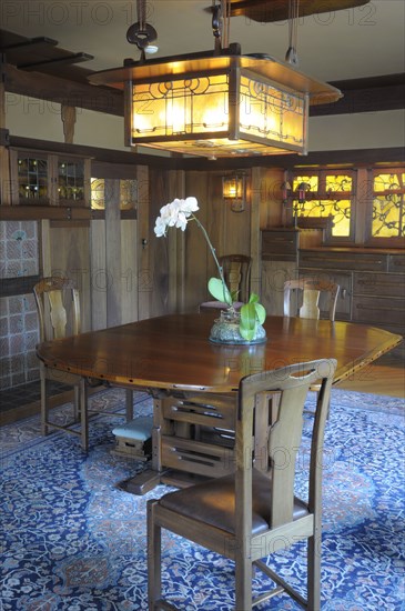 USA, California, Los Angeles, "Dining Room, The Gamble House, Pasadena"