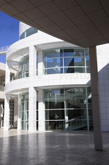 USA, California, Los Angeles, "Entrance Hall with pool, Getty Centre"