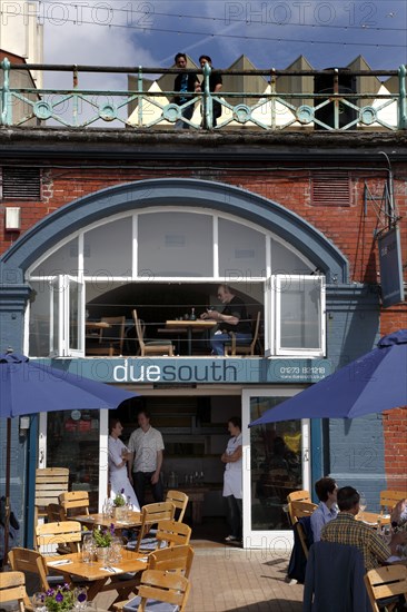 ENGLAND, East Sussex, Brighton, "Kings Road Arches, Due South Seafood Restaurant. "