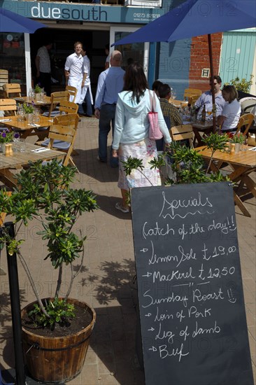 ENGLAND, East Sussex, Brighton, "Kings Road Arches, Due South Seafood Restaurant. "