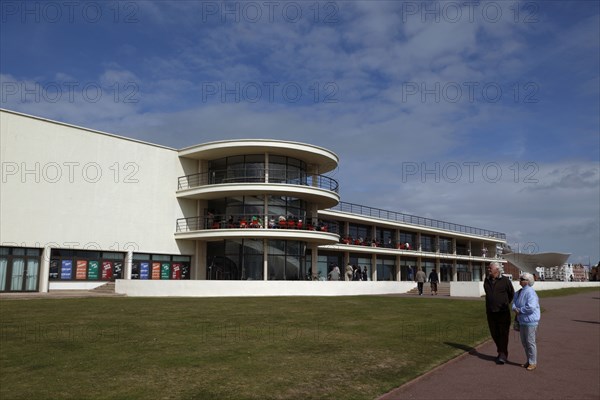 ENGLAND, East Sussex, Bexhill on Sea, De La Warr pavilion. Art Deco style building housing art gallery and theatre.