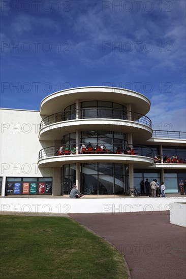 ENGLAND, East Sussex, Bexhill on Sea, De La Warr pavilion. Art Deco style building housing art gallery and theatre.