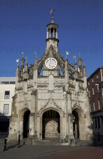 ENGLAND, West Sussex, Chichester, "The Cross, former market place on the intersection of the main streets."