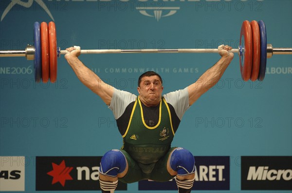 SPORT, Weights, Weightlifting, "Australian Aleksan Karapetyn, 94Kg Gold Medalist. 2006 Commonwealth Games, Melbourne, Australia."