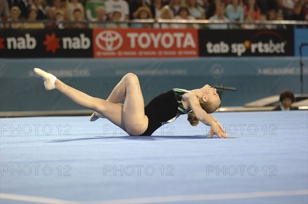 SPORT, Gymnastics, Floor Exercise, "Female Gymnast, 2006 Commonwealth games, Melbourne, Australia."