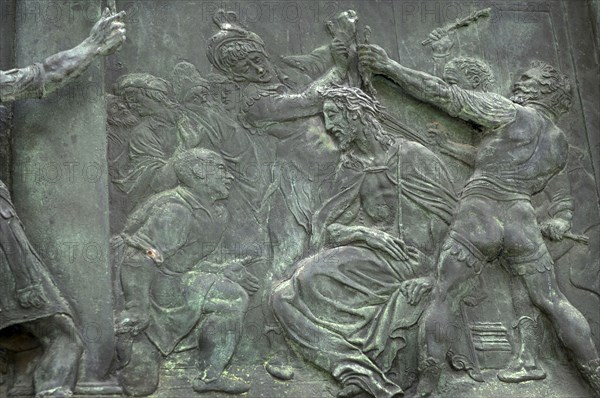 ITALY, Tuscany, Pisa, Detail Of Bronze Doorway  The Duomo Campo Dei Miracoli.