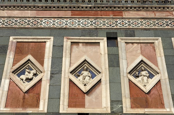 ITALY, Tuscany, Florence, Marble Panels  Santa Maria Del Fiore Cathedral.