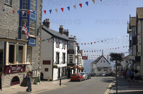 ENGLAND, Dorset, Lyme Regis, Broad Street.