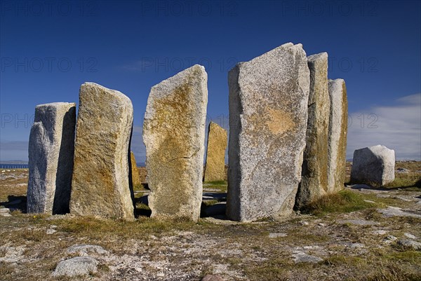 IRELAND, County Mayo, Mullet Peninsula, Deirbhles Twist, Stone circle made from local granite stones to resemble an ancient stone circle.