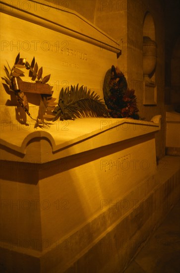 France, Ile de France, Paris, The Tomb of Louis Braille in The Pantheon.