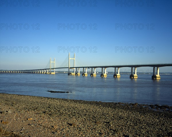 Wales, Monmouthshire, Sudbrook, Motorway M4 Second Severn Crossing.