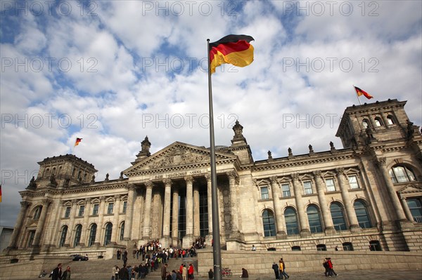 Germany, Berlin, Reichstag entrance.