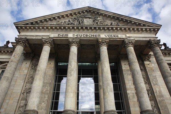 Germnay, Berlin, Reichstag entrance.