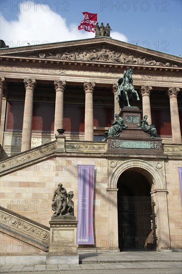 Germany, Berlin, Entrance to Neues Museum.