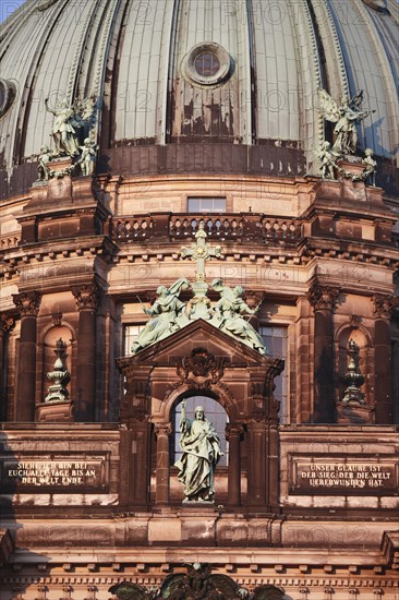 Germany, Berlin, Detail on the dome of the Berliner Dom Cathedral.