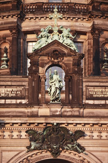 Germany, Berlin, Detail on the dome of the Berliner Dom Cathedral.