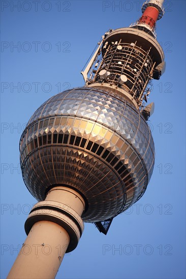 Germany, Berlin, Fernsehturm communications tower.