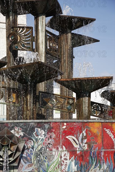 Germany, Berlin, Alexanderplatz, Fountain of International Friendship.