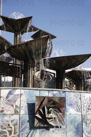 Germany, Berlin, Alexanderplatz, Fountain of International Friendship.