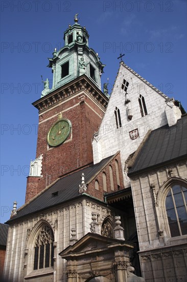 Poland, Krakow, Wawel Cathedral Exterior.