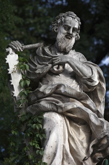 Poland, Krakow, statue of an apostle at Church of St Peter & St Paul.