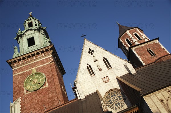 Poland, Krakow, Wawel Cathedral exterior.