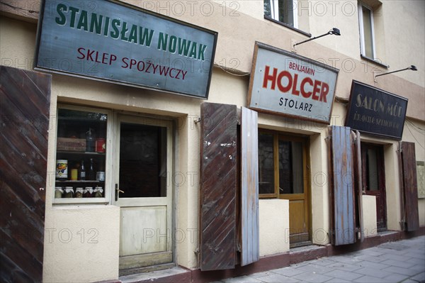 Poland, Krakow, old Jewish shops no longer open in the Kazimierz district, the Jewish Quarter of the city.