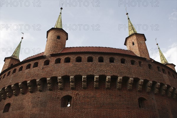 Poland, Krakow, Barbican fortress, the fortified outpost or gateway to the Old Town.