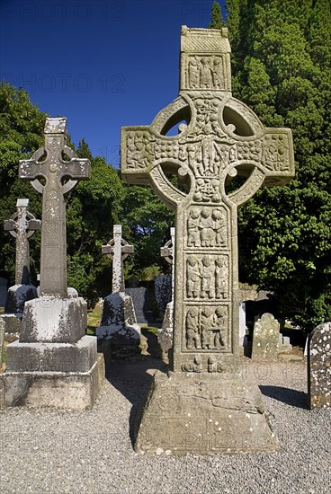 IRELAND, County Louth, Monasterboice Monastic Site, St Muiredachs Cross  Named after a 10th century abbot, the west face.