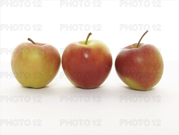 FOOD, Fruit, Apple, three red apples.