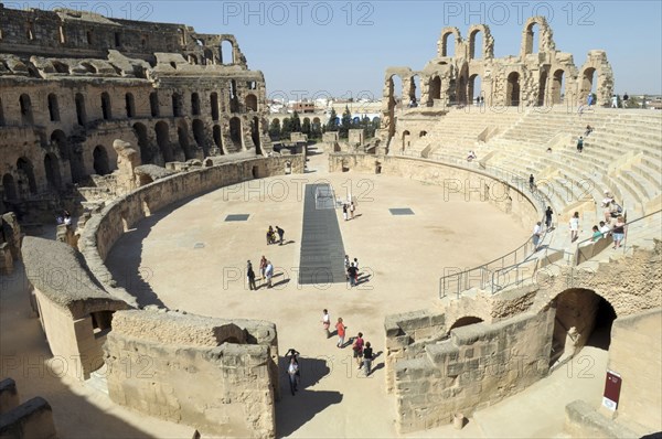 Tunisia, El Jem, Roman Colosseum.