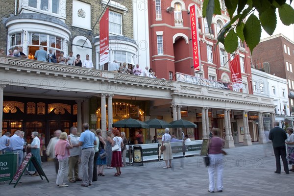 England, East Sussex, Brighton, New Road, Exterior or the Theatre Royal at night.