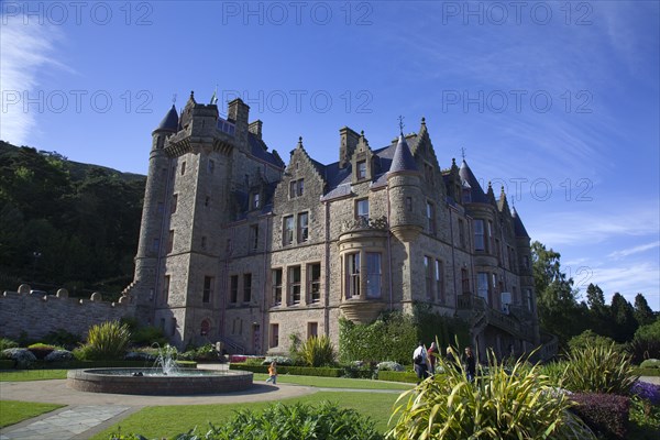 Ireland, North, County Antrim, Belfast Castle with ornate gardens and grounds over looking the city and Lough.