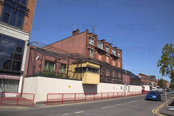 Ireland, North, Belfast, Donegall Pass, Heavily fortified Police Station.