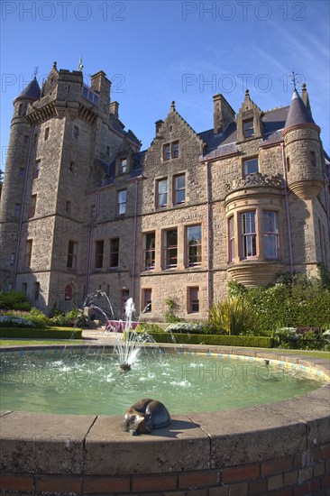 Ireland, North, County Antrim, Belfast Castle with ornate gardens and grounds over looking the city and Lough.