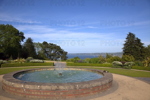Ireland, North, County Antrim, Belfast Castle with ornate gardens and grounds over looking the city and Lough.