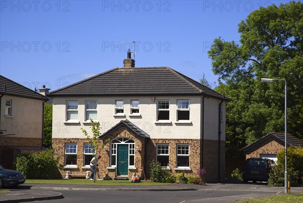 Architecture, Housing, Detached Houses, Modern development in former green field site.