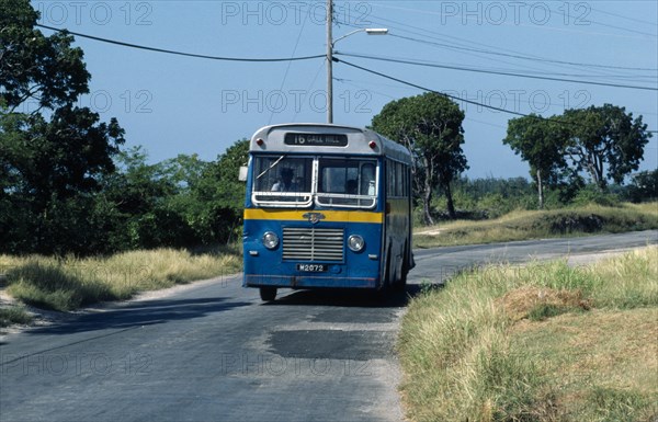 Local bus. Barbadian Blue West Indies