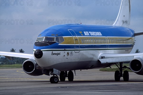 Dar es Salaam, Tanzania. Air Tanzania plane in Dar es Salaam airport. African Destination Destinations Eastern Africa Tanzanian