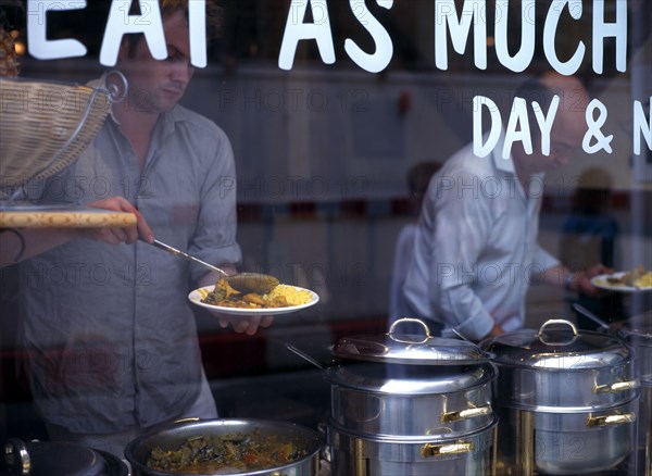 Self Service Curry House in Brighton. European