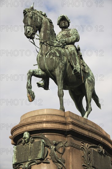 Vienna, Austria. Statue of Archduke Albert Duke of Teschen. Austria Austrian Vienna Wien Viennese Republic Austro-Bavarian Wean Europe European City Capital Travel Destination Art Architecture Monument Equestrian Horse Horse Rider Archduke Albert Arch Duke Teschen Destination Destinations History Historic Osterreich Viena Western Europe