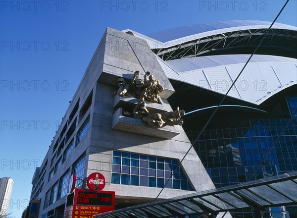 Toronto, Ontario, Canada. Skydome Exterior sports arena stadium exterior. American Blue Canadian Gray North America Northern