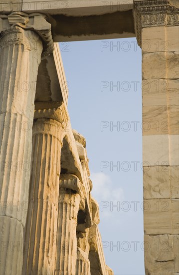 Athens, Attica, Greece. Acropolis and Parthenon part view. Greece Greek Europe European Vacation Holiday Holidays Travel Destination Tourism Ellas Hellenic Attica Athens Acropolis Ruin Ruins Column Columns Parthenon Atenas Athenes Destination Destinations Ellada History Historic Southern Europe