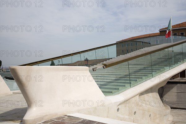 Venice, Veneto, Italy. Ponte di Calatrava Bridge Fourth bridge across the Grand Canal opened in September 2008 linking the train station and Piazzale by Spanish architect Santiago Calatrava. Italy Italia Italian Venice Veneto Venezia Europe European City Water Architecture Ponte Di Calatrava Bridge Fourth Fourth Grand Destination Destinations Southern Europe